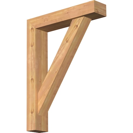 Ekena Millwork Traditional Block Smooth Bracket w/ Offset Brace, Western Red Cedar, 5 1/2"W x 26"D x 34"H BKT0604X26X34TRA05SWR